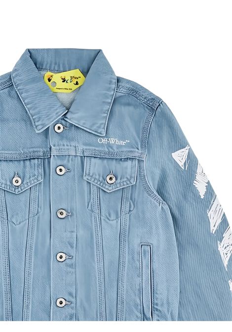 Giubbino con stampa logo OFF WHITE KIDS | OGYE001S26DEN001452